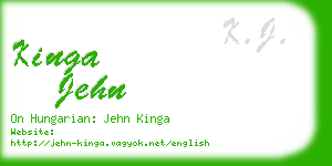 kinga jehn business card